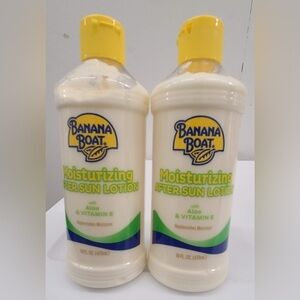 Banana Boat Moisturizing Aloe After Sun Lotion 2X 16oz Bottles